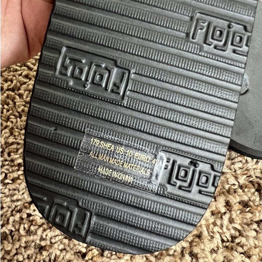 NWT Flojos Women Flip Flops 10 Black Braided Strap Sandals - Picture 3 of 8